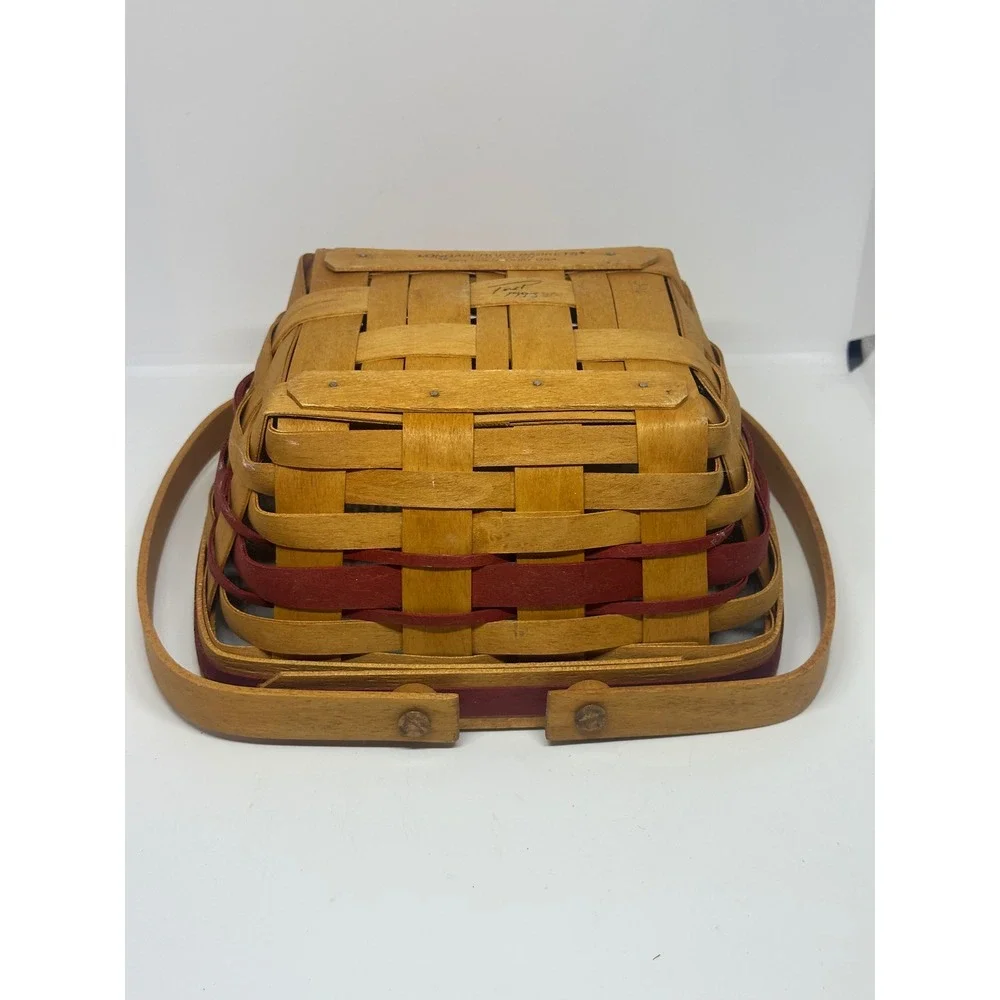 VTG Longaberger Bayberry Basket Brown Christmas Collection 1993 Woven Wood Small